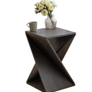 Twisted X Shape End Table