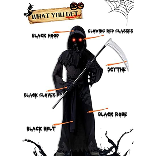Woochic Grim Reaper Costume for Kids - Image 2