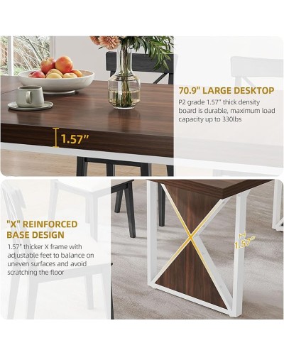 Farmhouse Dining Table for 6-8 People - Image 5