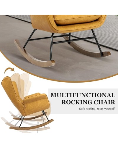 Rocking Chair with Wooden Base - Image 2