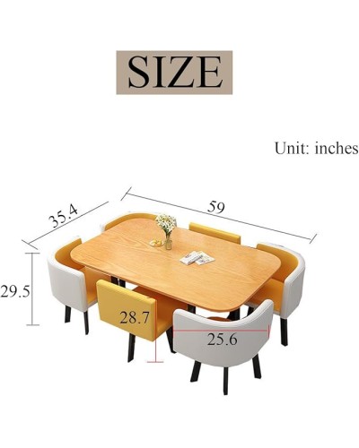 Rounded Dining table set for 6,7 Piece - Image 5