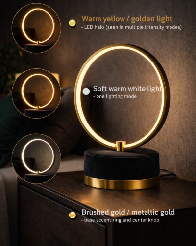 Velvet Halo Bedside Lamp - Image 3