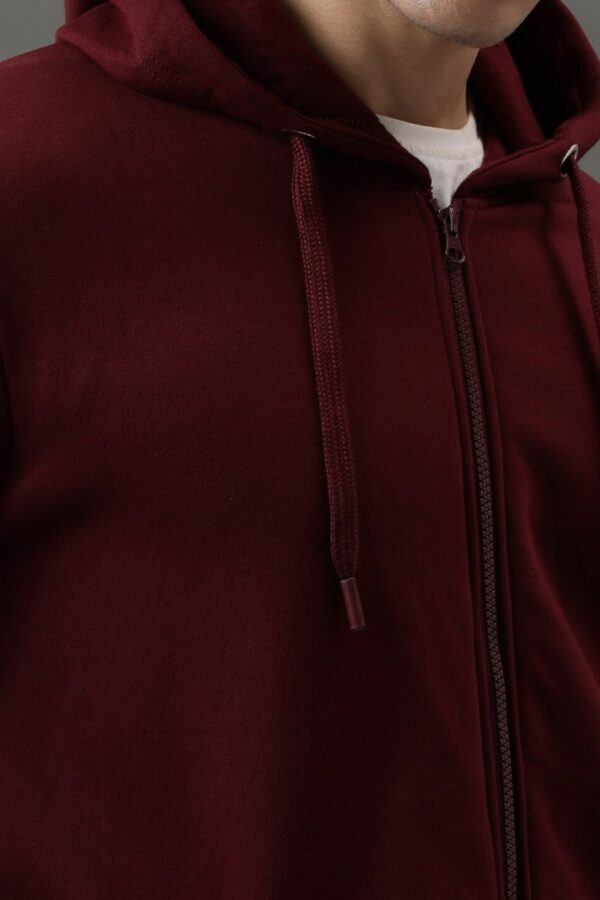 Hooded Cotton Front-Open Sweatshirt - Image 2