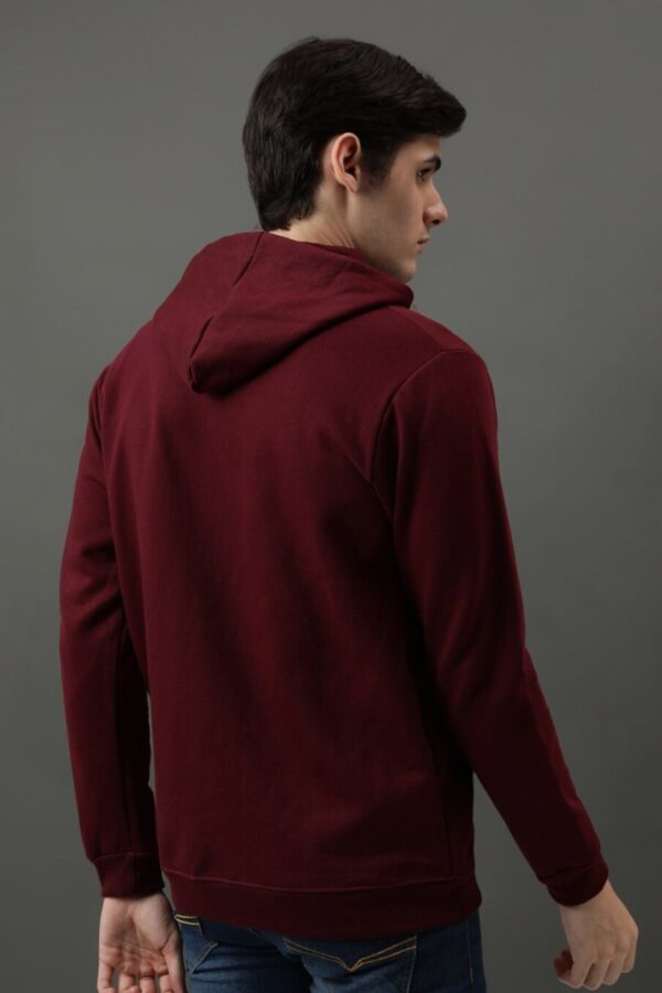 Hooded Cotton Front-Open Sweatshirt - Image 3