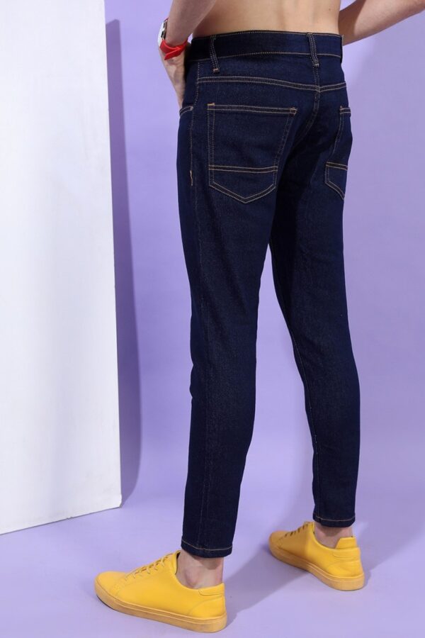 Men's Blue Tapered Fit Jeans - Image 2