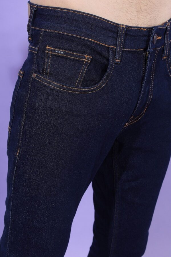 Men's Blue Tapered Fit Jeans - Image 3