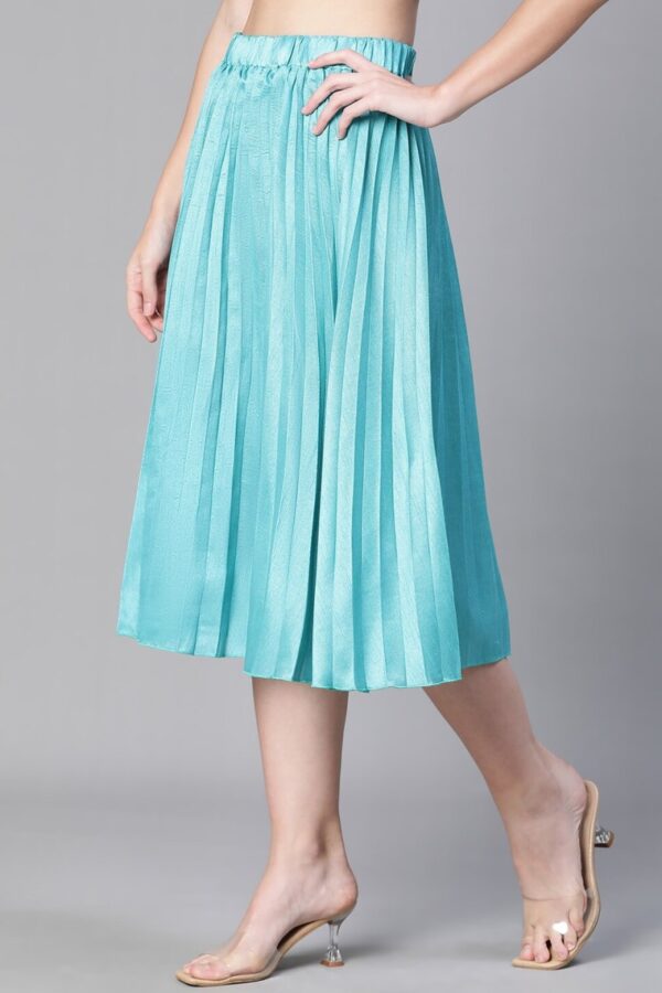 Ruffle A Line Satin Skirt - Image 2