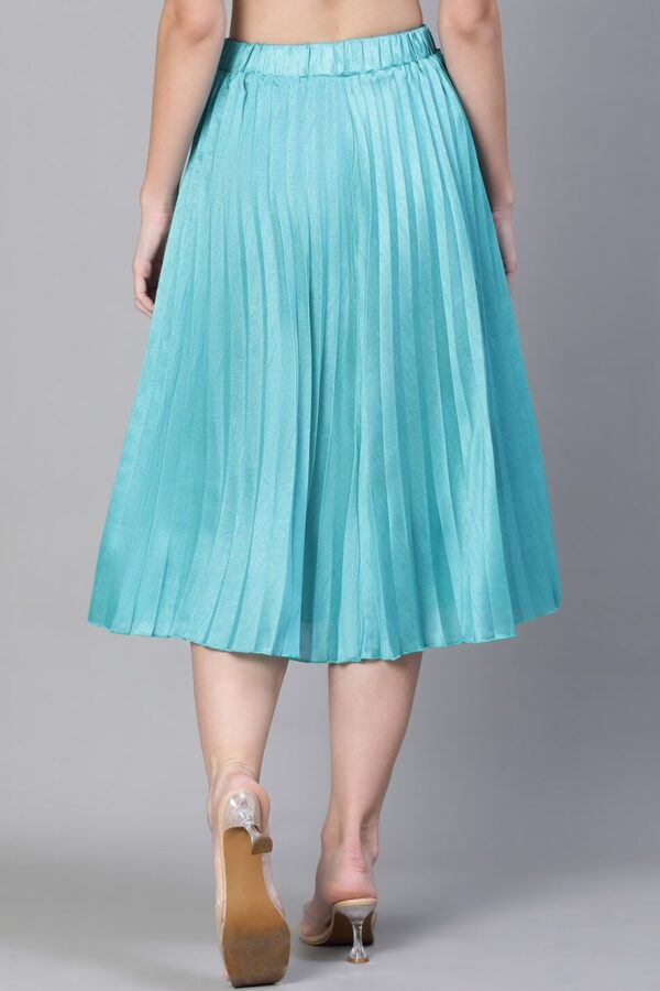 Ruffle A Line Satin Skirt - Image 3