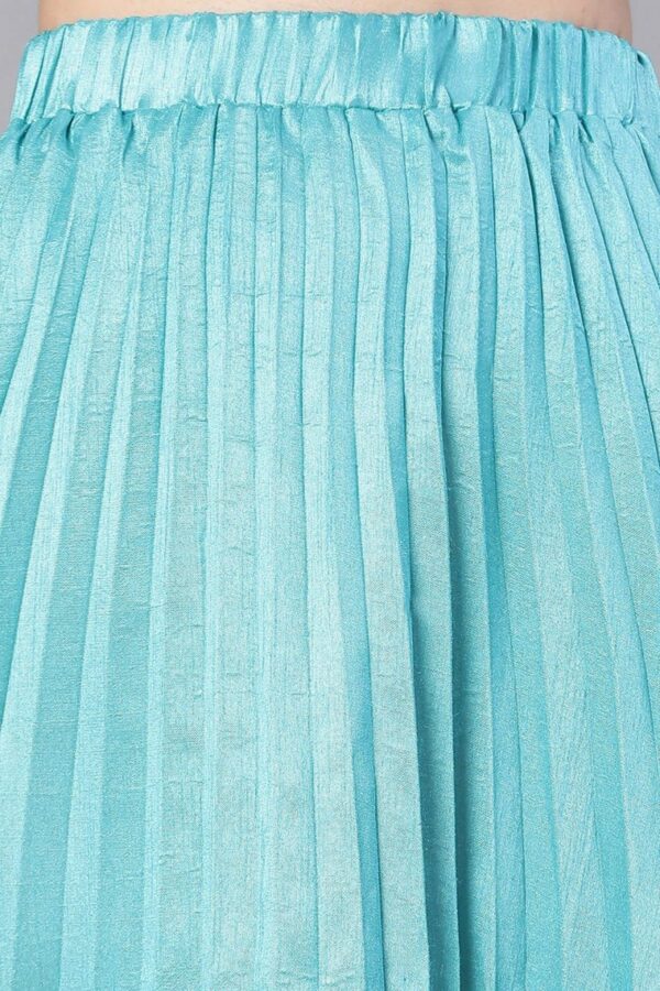 Ruffle A Line Satin Skirt - Image 5