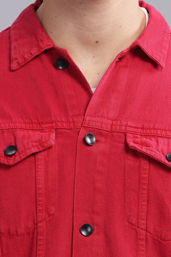 Spread Collar Denim Jacket - Image 2