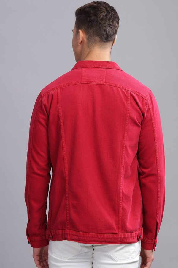 Spread Collar Denim Jacket - Image 4