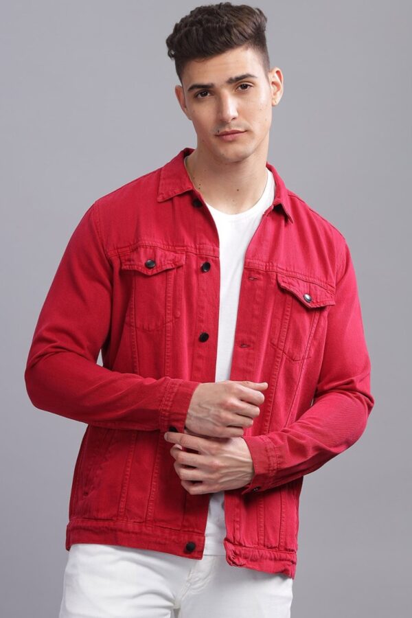 Spread Collar Denim Jacket
