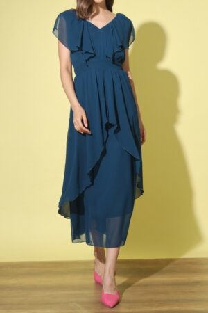 Summer Deep V Neck Knotted Dress