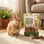 NibbleJoy Apple Wood Chew Sticks for Rabbits & Guinea Pigs – 10 oz