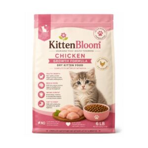 KittenBloom Chicken Growth Formula Dry Kitten Food – 6 lb