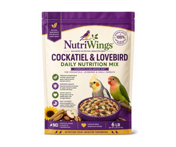 NutriWings Cockatiel & Lovebird Daily Nutrition Mix – 6 lb