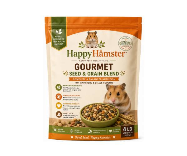 HappyHamster Gourmet Seed & Grain Blend – 4 lb