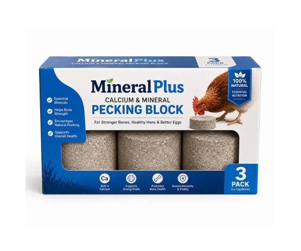 MineralPlus Calcium & Mineral Pecking Block – 3 Pack