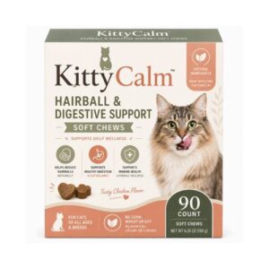 KittyCalm Hairball & Digestive Support Soft Chews – 90 Count