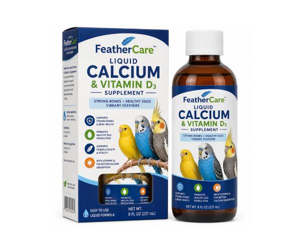 FeatherCare Liquid Calcium & Vitamin D3 Supplement – 8 fl oz