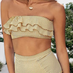 High Waisted Ruffle Swimsuit
